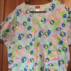 Dickies all cotton scrub top 2x no back ties